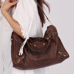 Balenciaga Chocolate City Bag with Mirror - FashioNica