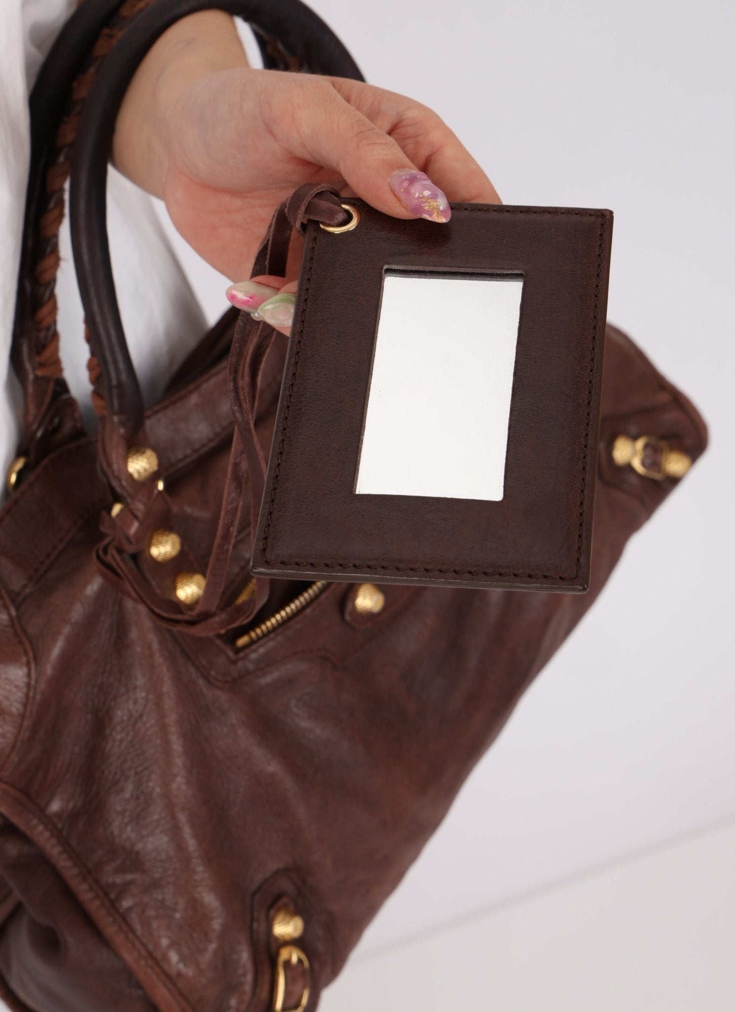 Balenciaga Chocolate City Bag with Mirror - FashioNica