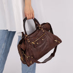 Balenciaga Chocolate City Bag with Mirror - FashioNica