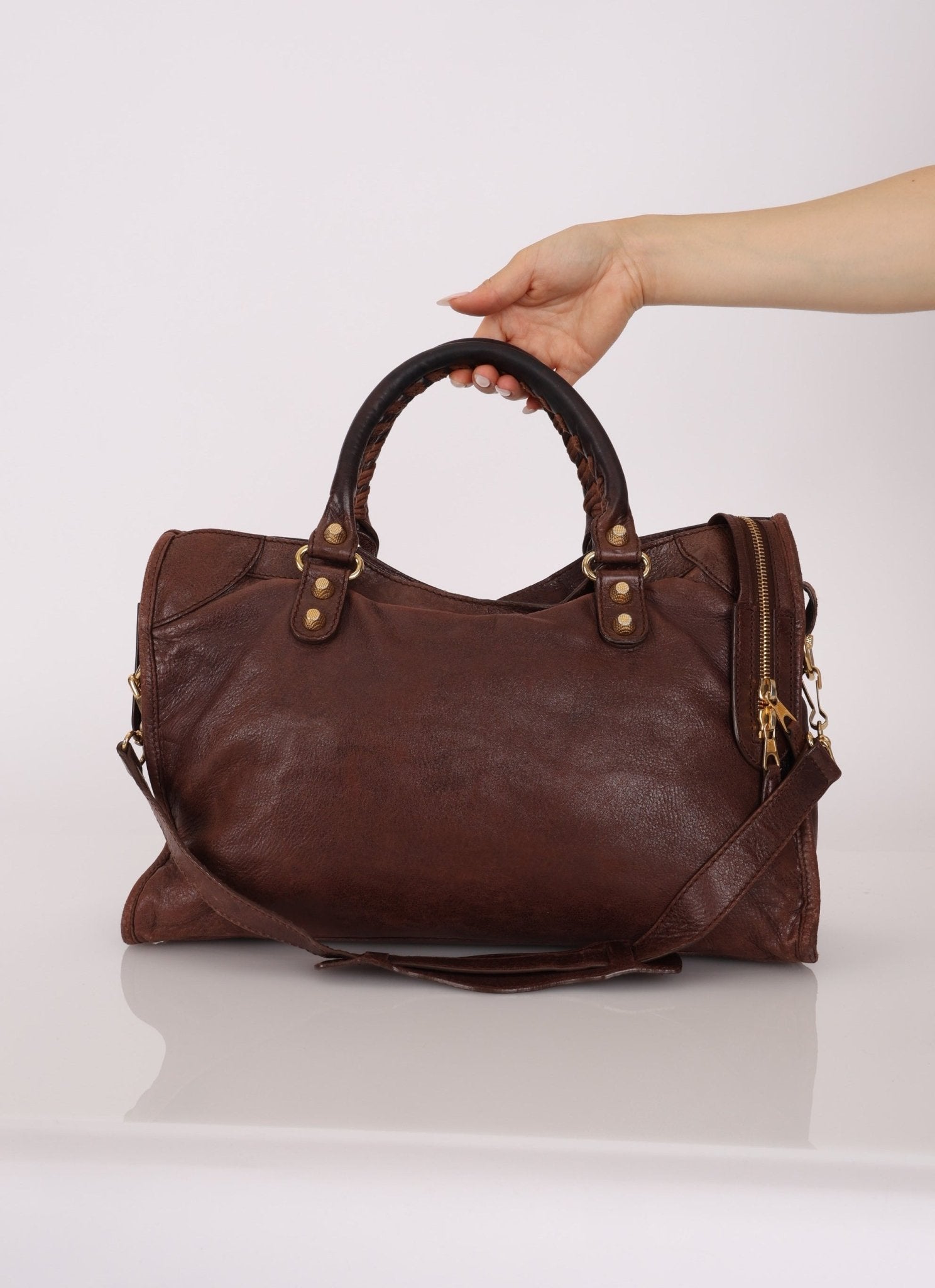 Balenciaga Chocolate City Bag with Mirror - FashioNica