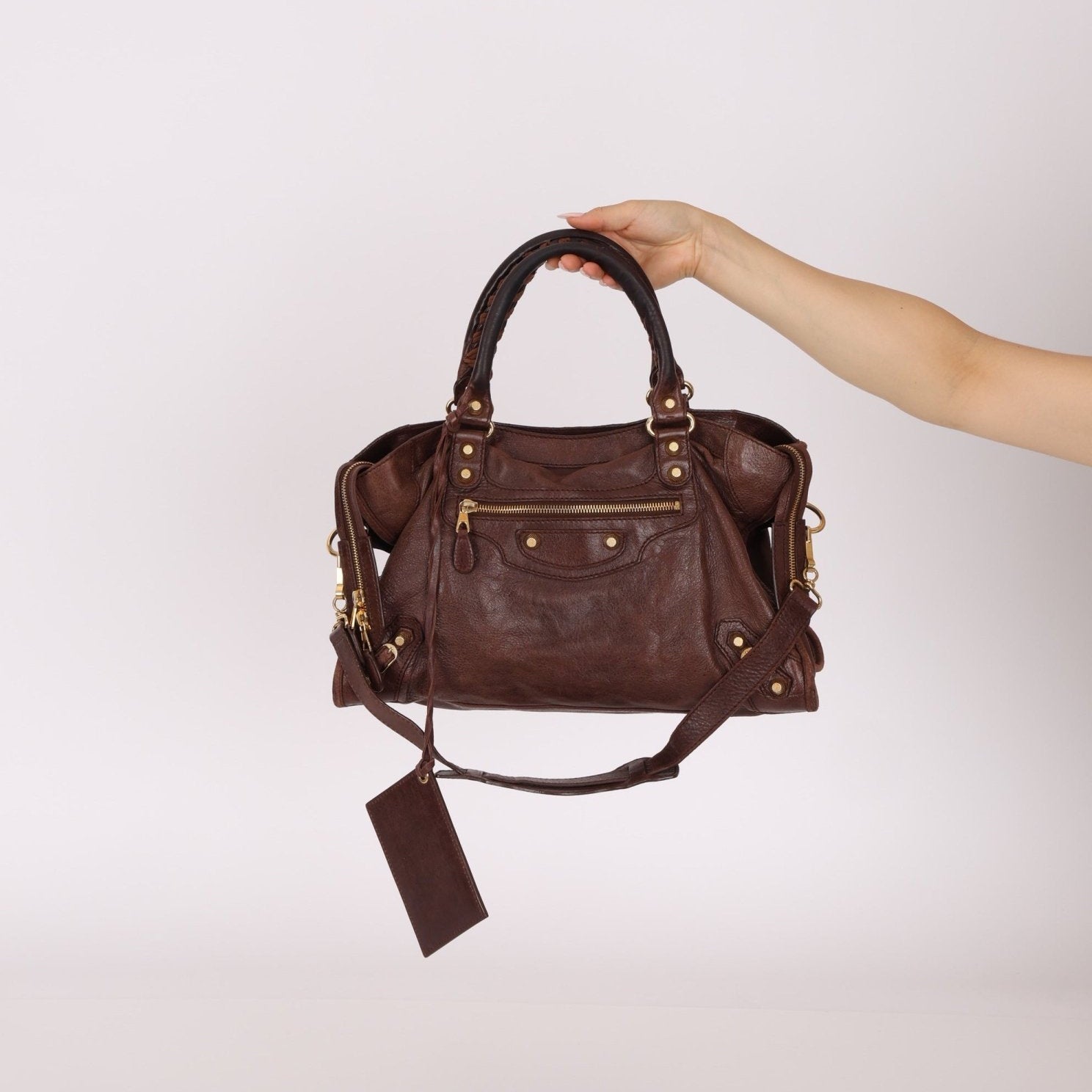 Balenciaga Chocolate City Bag with Mirror - FashioNica
