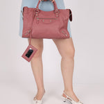 Balenciaga Giant 12 Pink City Bag with Mirror - FashioNica