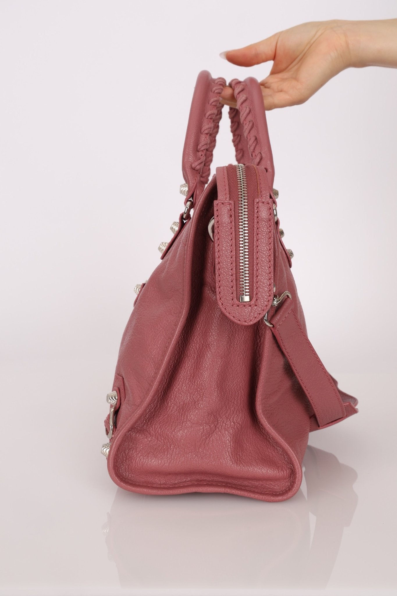 Balenciaga Giant 12 Pink City Bag with Mirror - FashioNica