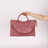 Balenciaga Giant 12 Pink City Bag with Mirror - FashioNica