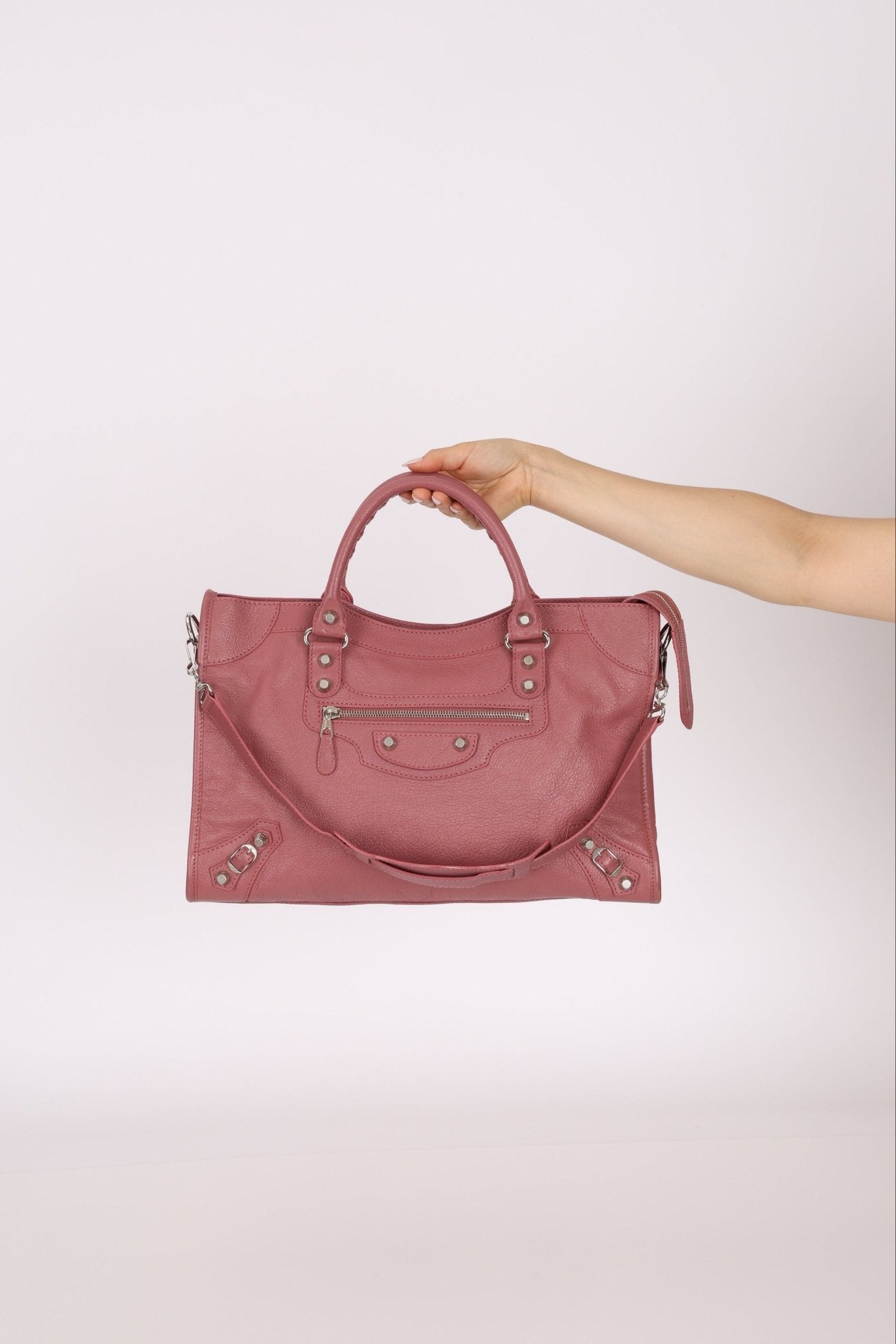 Balenciaga Giant 12 Pink City Bag with Mirror - FashioNica