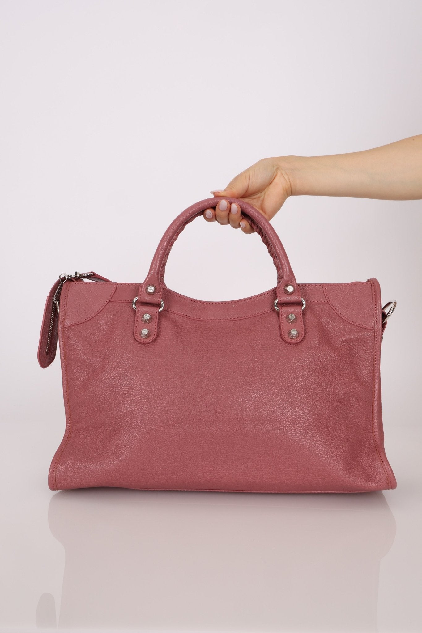 Balenciaga Giant 12 Pink City Bag with Mirror - FashioNica