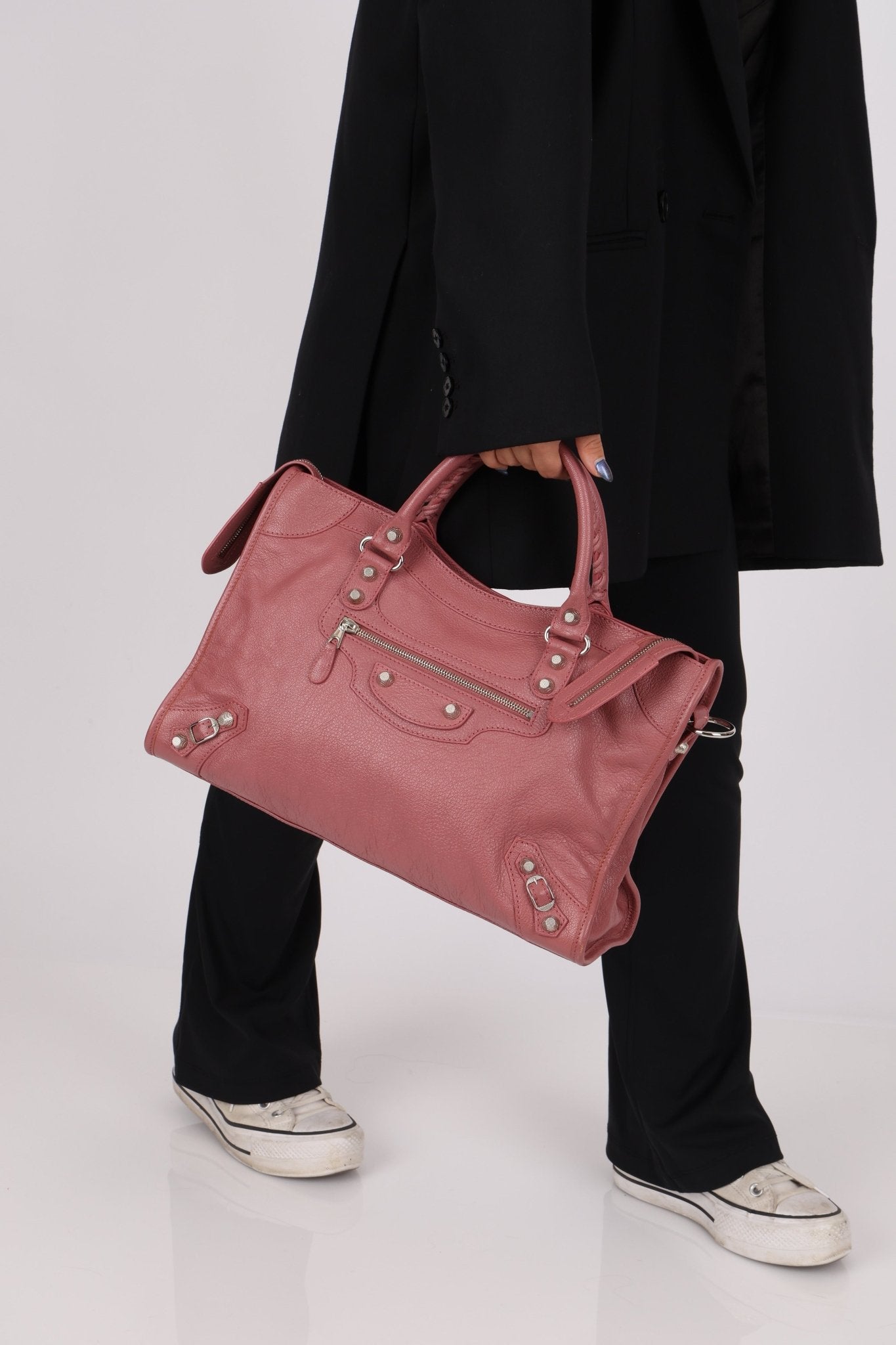 Balenciaga Giant 12 Pink City Bag with Mirror - FashioNica