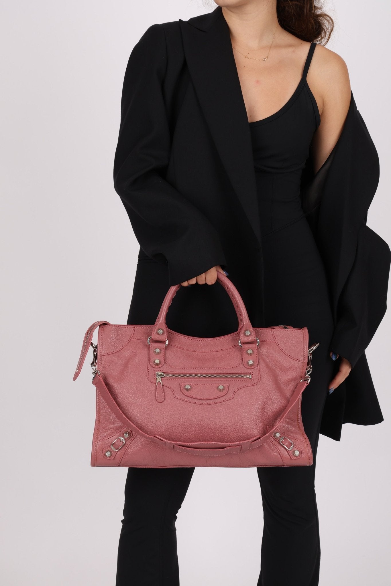 Balenciaga Giant 12 Pink City Bag with Mirror - FashioNica