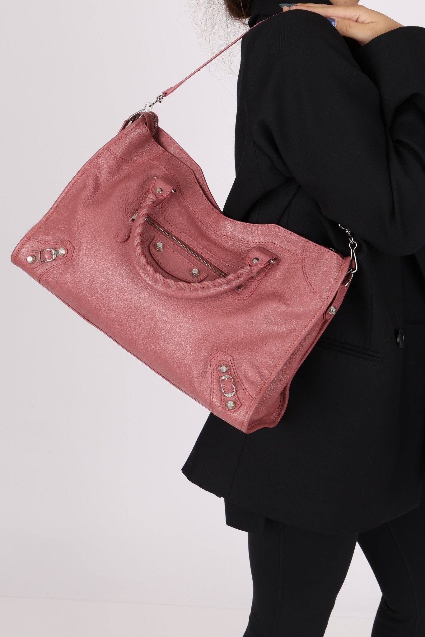 Balenciaga Giant 12 Pink City Bag with Mirror - FashioNica