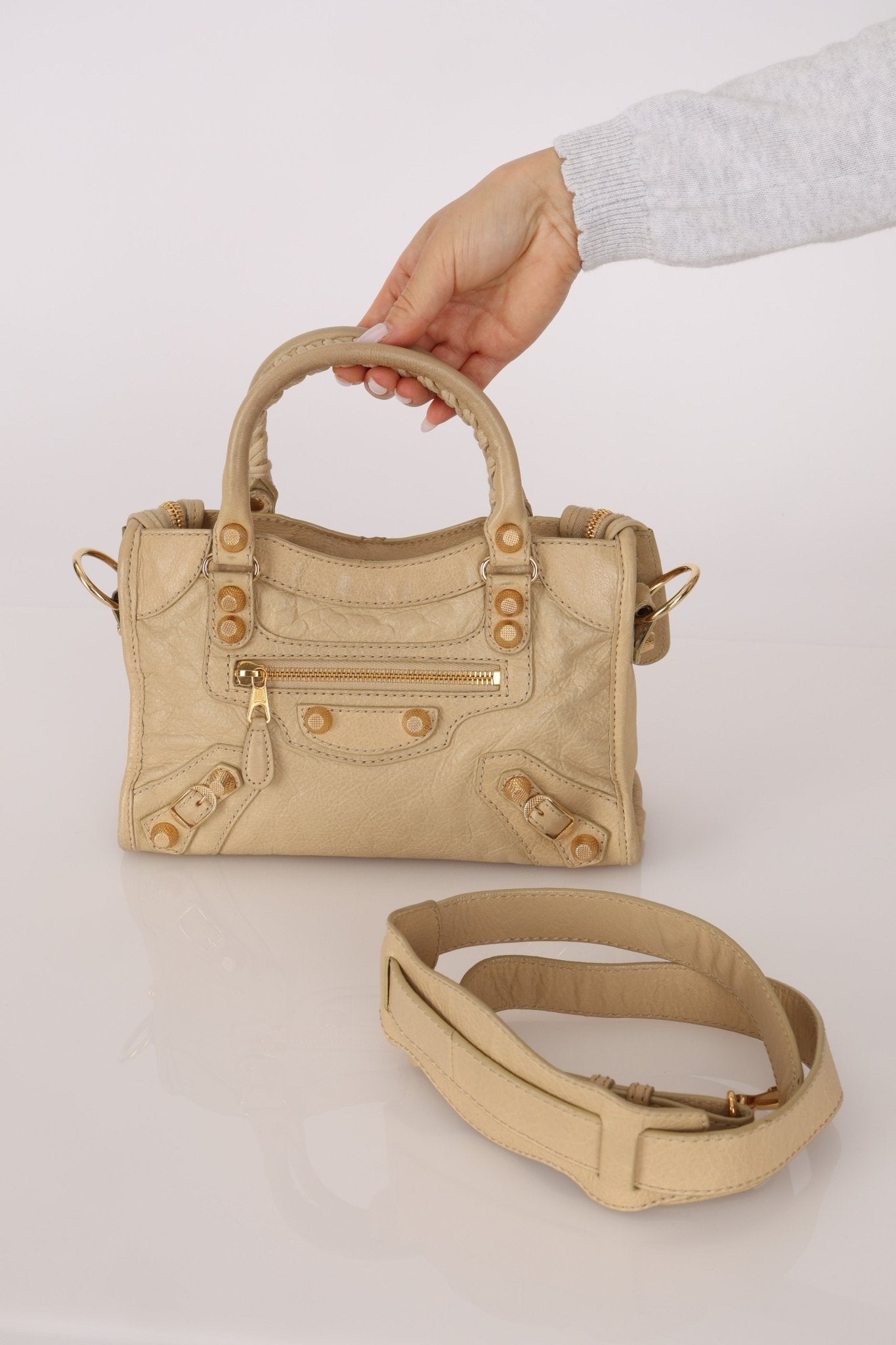 Balenciaga Giant 21 Mini City Bag with Strap - FashioNica