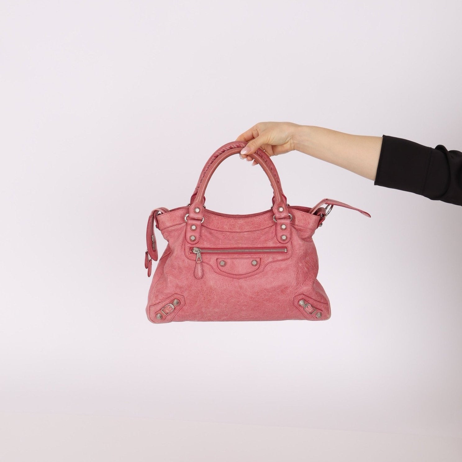 Balenciaga Pink Agneau Giant 12 City Bag - FashioNica