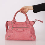 Balenciaga Pink Agneau Giant 12 City Bag - FashioNica