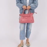 Balenciaga Pink Agneau Giant 12 City Bag - FashioNica