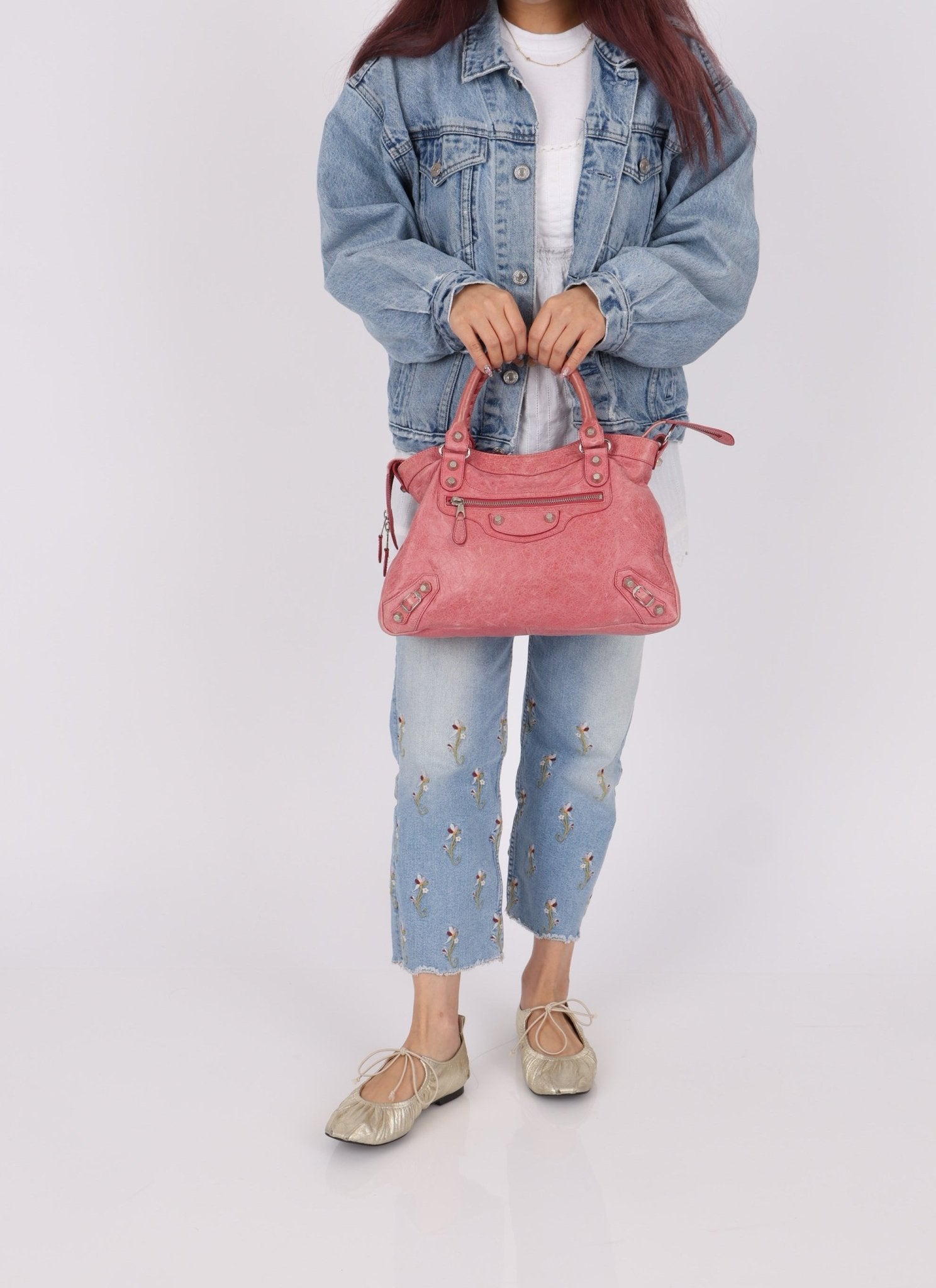 Balenciaga Pink Agneau Giant 12 City Bag - FashioNica