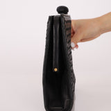 Bottega Veneta 1980s Lambskin Intrecciato French Clutch - FashioNica
