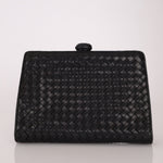 Bottega Veneta 1980s Lambskin Intrecciato French Clutch - FashioNica