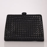 Bottega Veneta 1980s Lambskin Intrecciato French Clutch - FashioNica