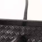 Bottega Veneta Black Intrecciato Frame East West Shoulder Bag - FashioNica