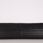 Bottega Veneta Black Intrecciato Frame East West Shoulder Bag - FashioNica