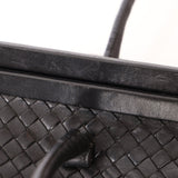 Bottega Veneta Black Intrecciato Frame East West Shoulder Bag - FashioNica