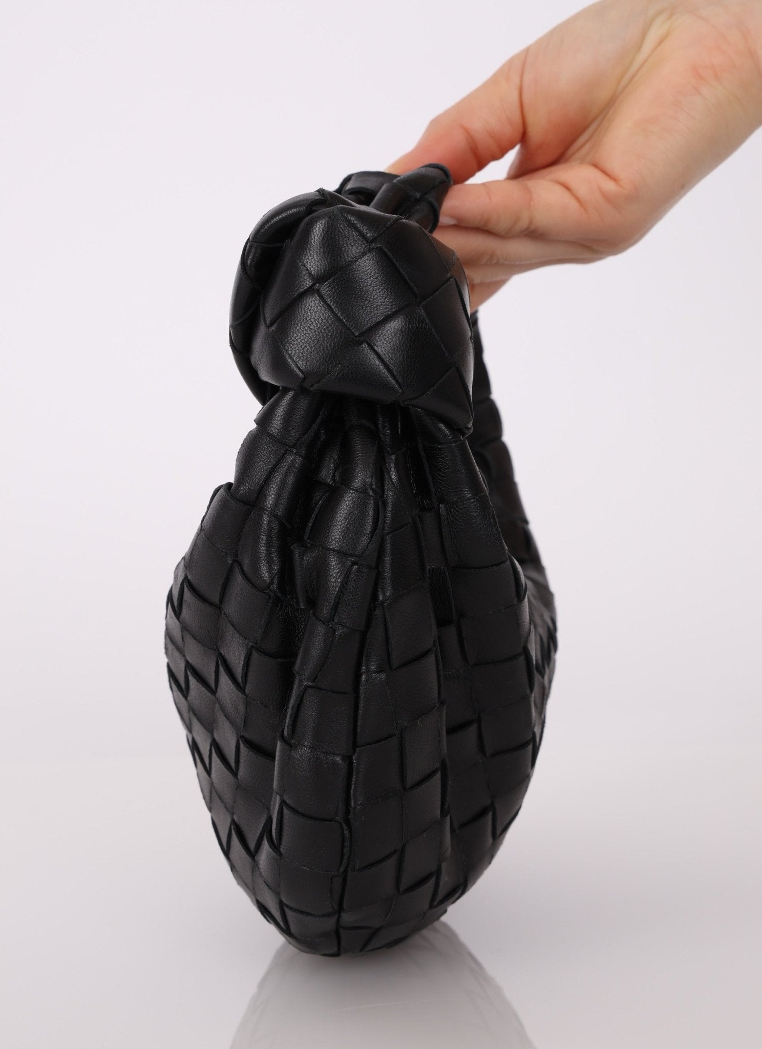 Bottega Veneta Black Intrecciato Mini Jodie - FashioNica