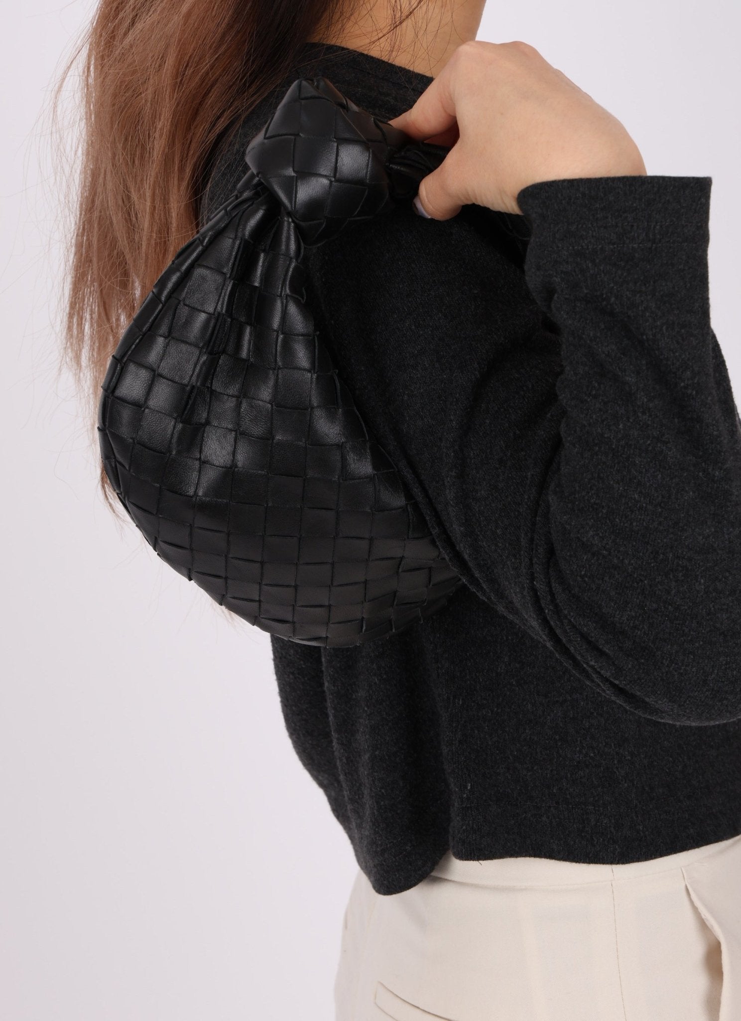 Bottega Veneta Black Intrecciato Mini Jodie - FashioNica
