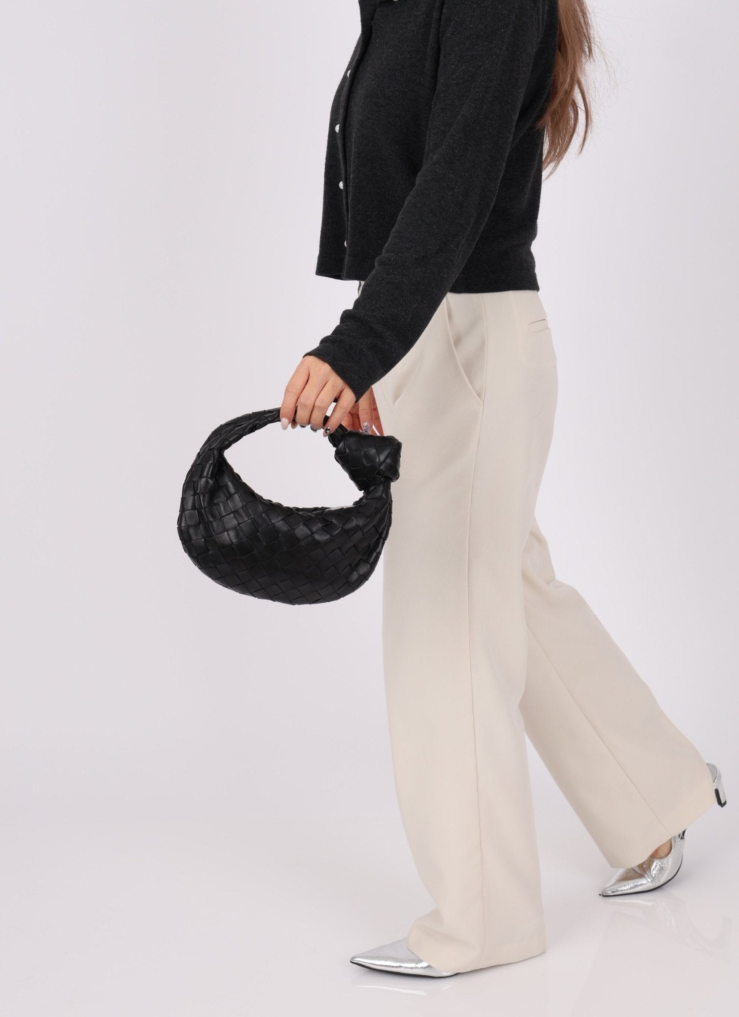 Bottega Veneta Black Intrecciato Mini Jodie - FashioNica