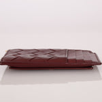 Bottega Veneta Bordeaux Intrecciato Card Case - FashioNica
