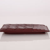 Bottega Veneta Bordeaux Intrecciato Card Case - FashioNica