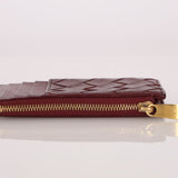 Bottega Veneta Bordeaux Intrecciato Card Case - FashioNica