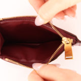 Bottega Veneta Bordeaux Intrecciato Card Case - FashioNica