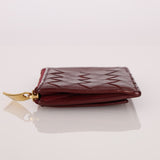 Bottega Veneta Bordeaux Intrecciato Card Case - FashioNica