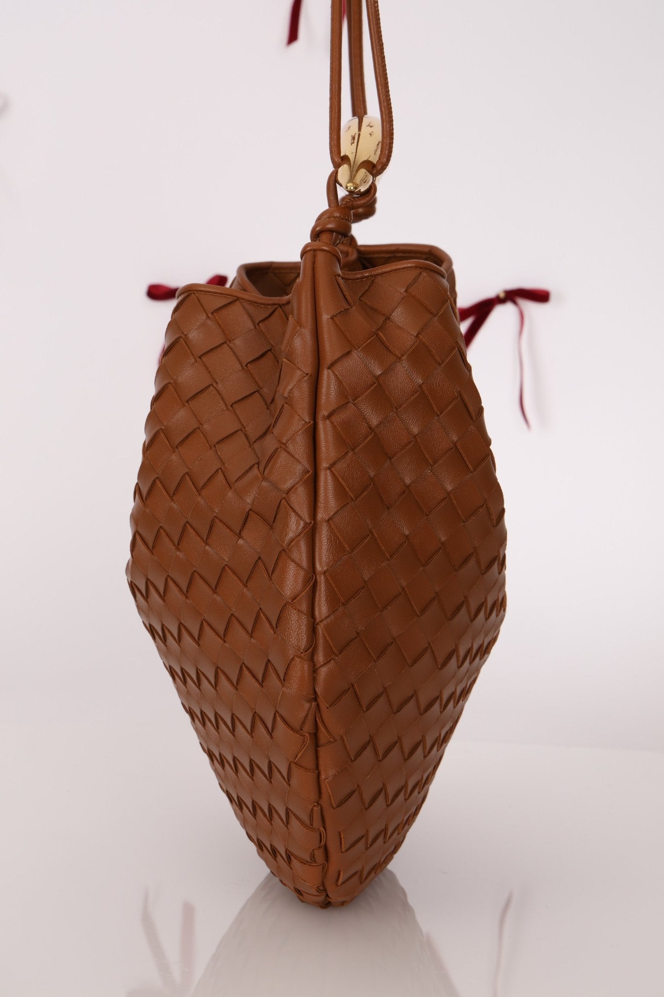 Bottega Veneta Brown Intrecciato Medium Sardine with Strap - FashioNica