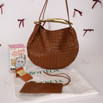 Bottega Veneta Brown Intrecciato Medium Sardine with Strap - FashioNica