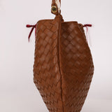 Bottega Veneta Brown Intrecciato Medium Sardine with Strap - FashioNica