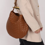 Bottega Veneta Brown Intrecciato Medium Sardine with Strap - FashioNica