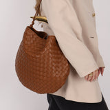 Bottega Veneta Brown Intrecciato Medium Sardine with Strap - FashioNica