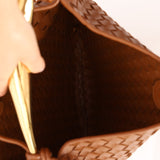 Bottega Veneta Brown Intrecciato Medium Sardine with Strap - FashioNica