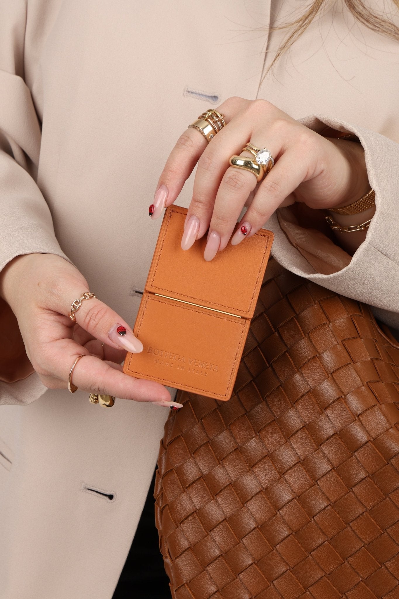 Bottega Veneta Brown Intrecciato Medium Sardine with Strap - FashioNica