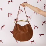 Bottega Veneta Brown Intrecciato Medium Sardine with Strap - FashioNica