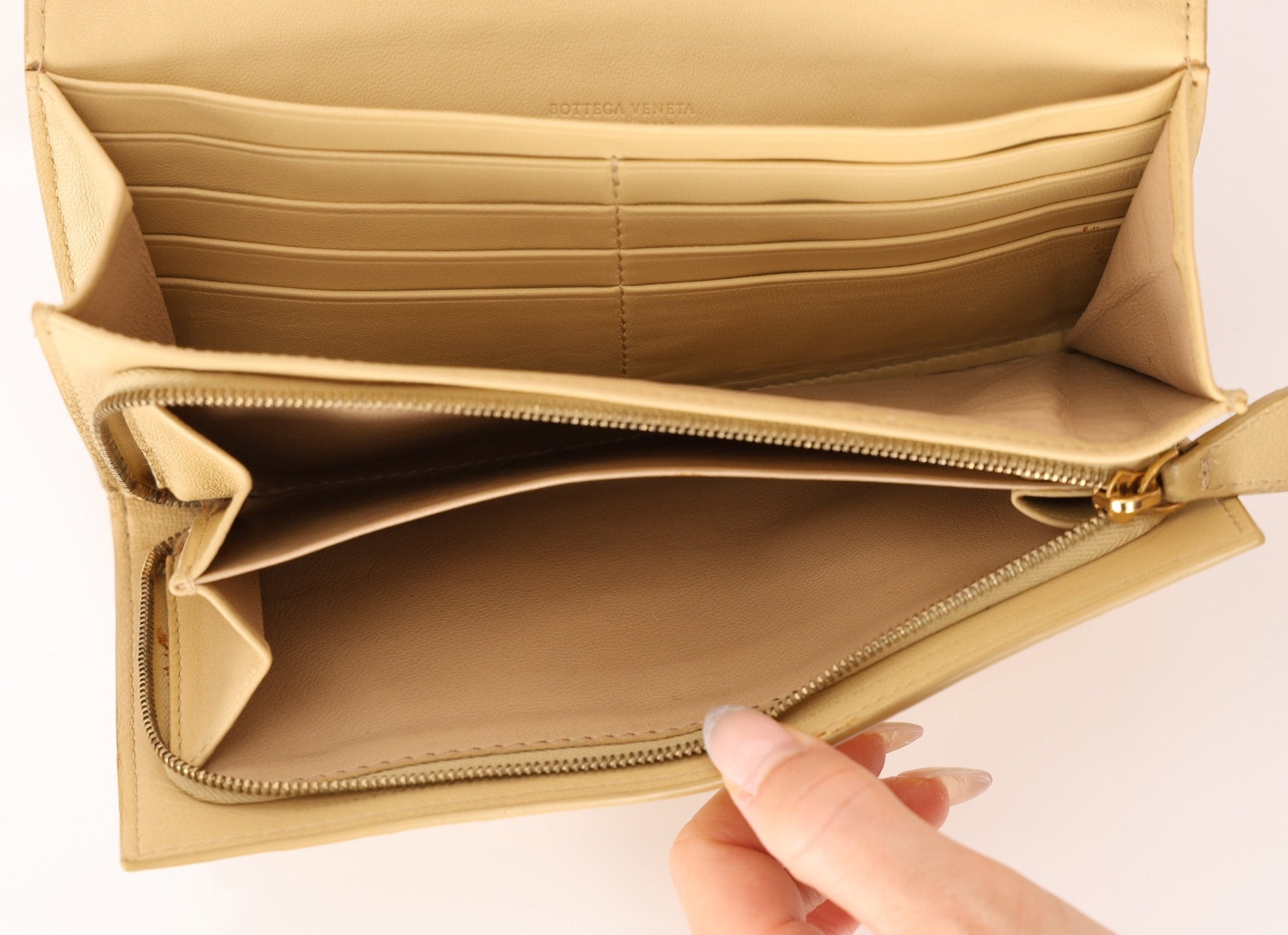Bottega Veneta Butter Yellow Long Wallet - FashioNica