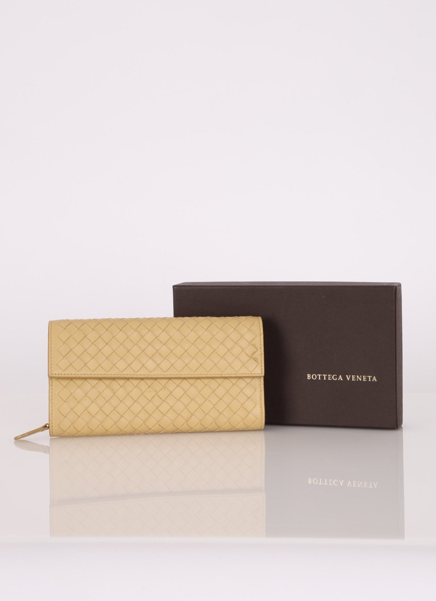 Bottega Veneta Butter Yellow Long Wallet - FashioNica