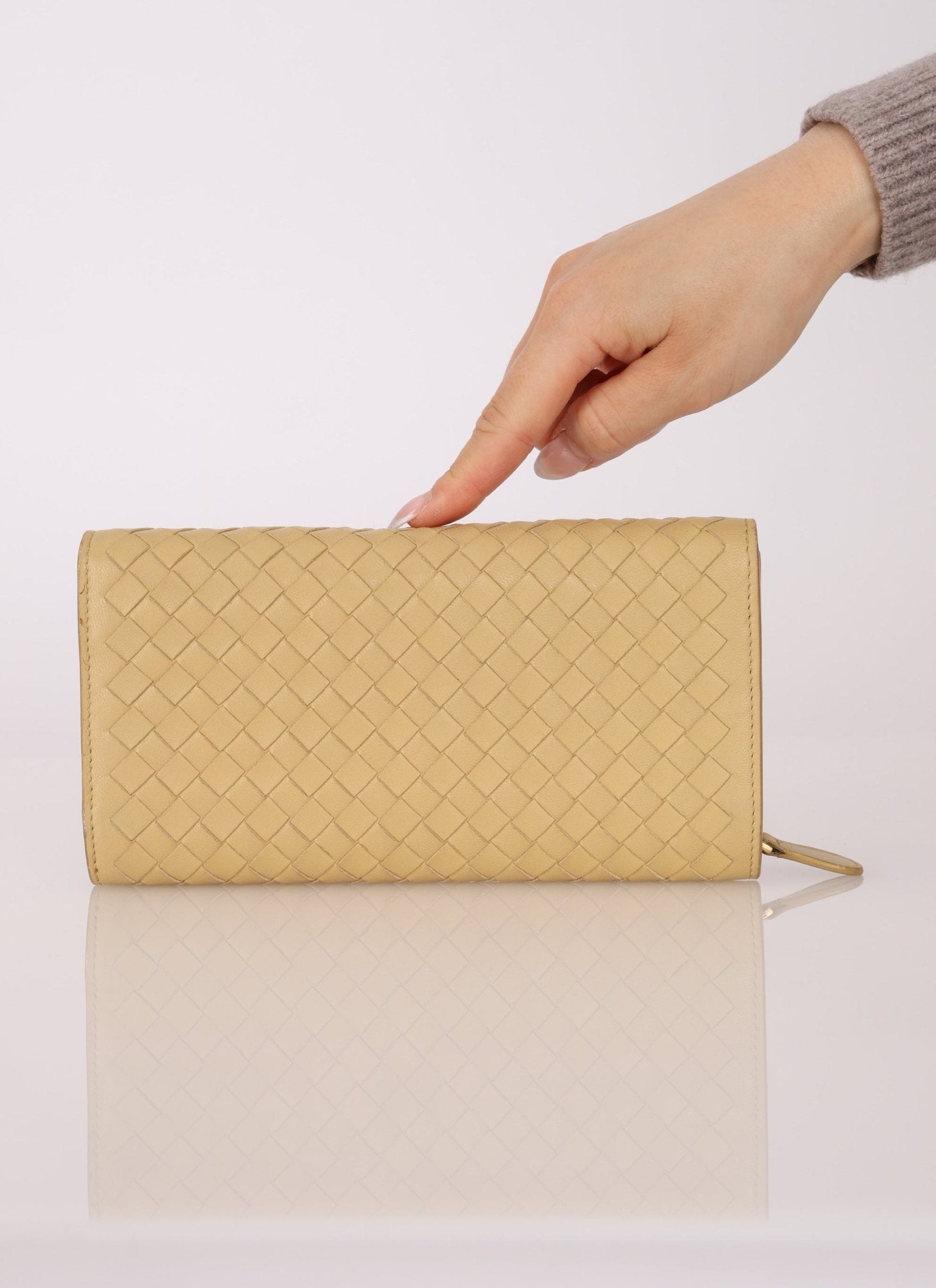 Bottega Veneta Butter Yellow Long Wallet - FashioNica