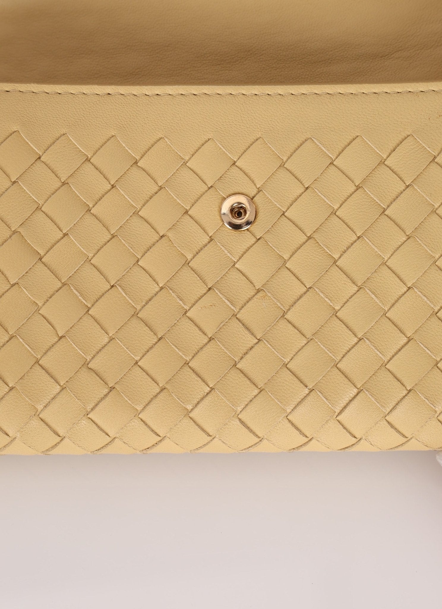 Bottega Veneta Butter Yellow Long Wallet - FashioNica