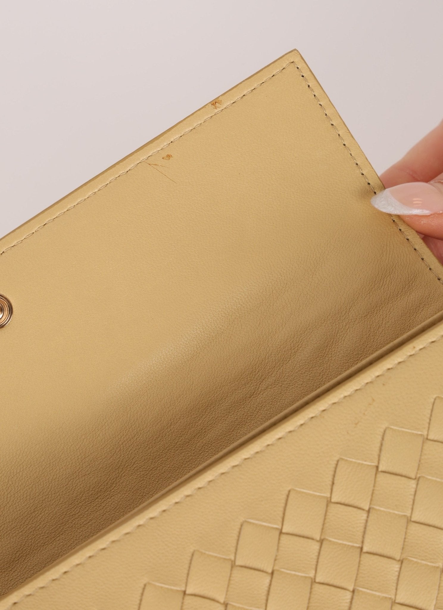 Bottega Veneta Butter Yellow Long Wallet - FashioNica