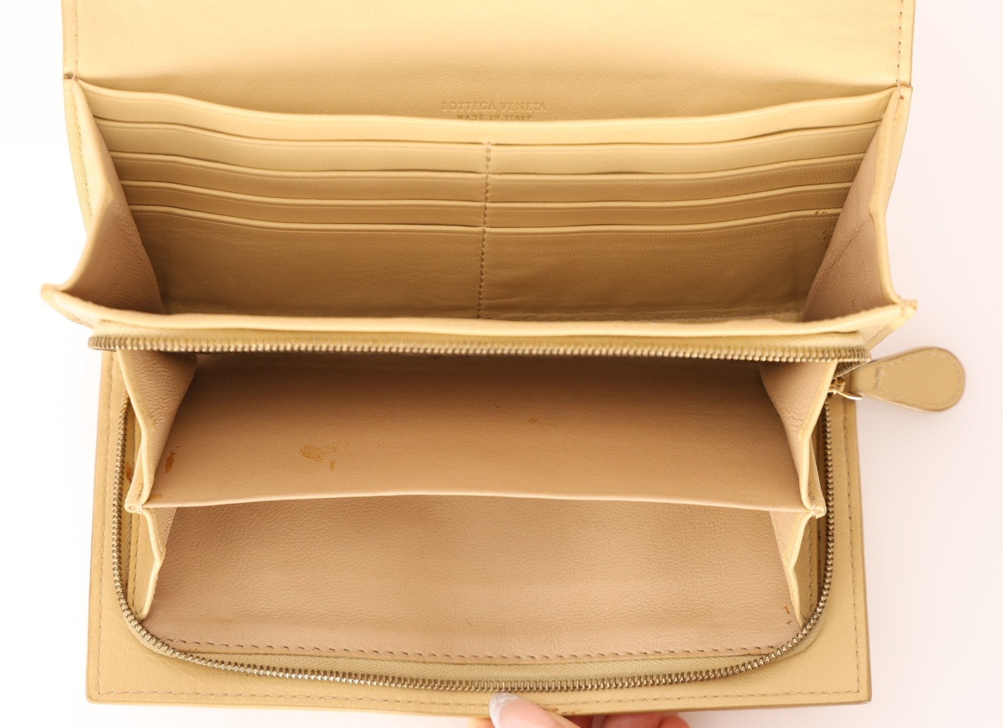 Bottega Veneta Butter Yellow Long Wallet - FashioNica