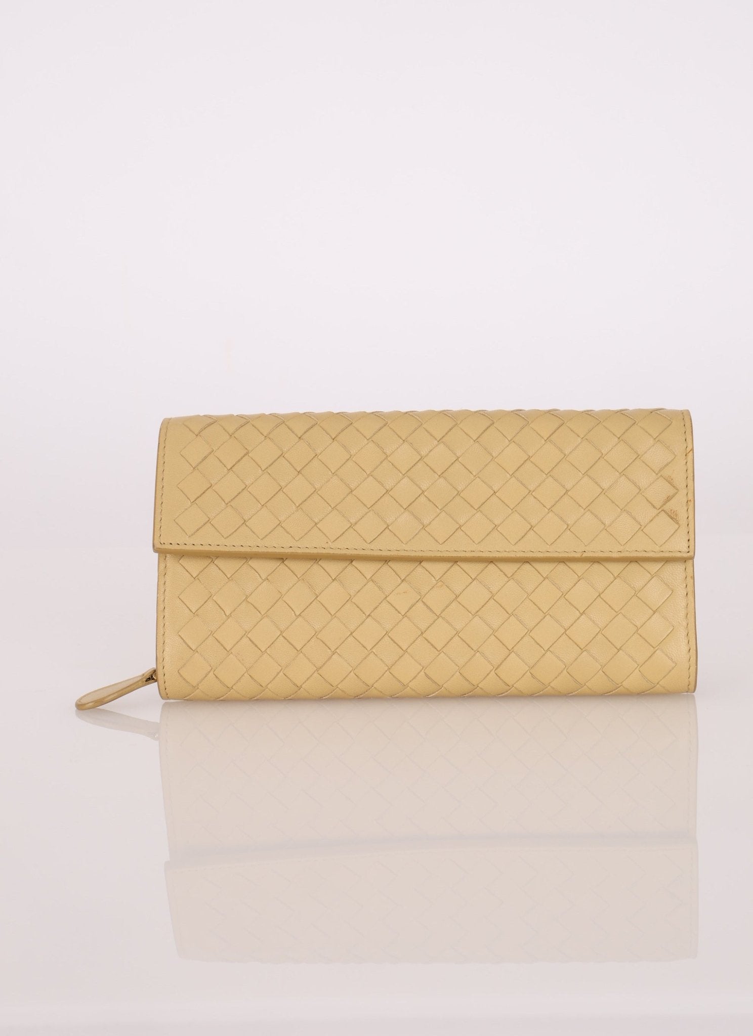 Bottega Veneta Butter Yellow Long Wallet - FashioNica