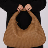 Bottega Veneta Caramel Medium Intreccciato Hobo - FashioNica