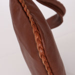 Bottega Veneta Cervo Braided Chocolate Soft Pebbled Mini Hobo - FashioNica