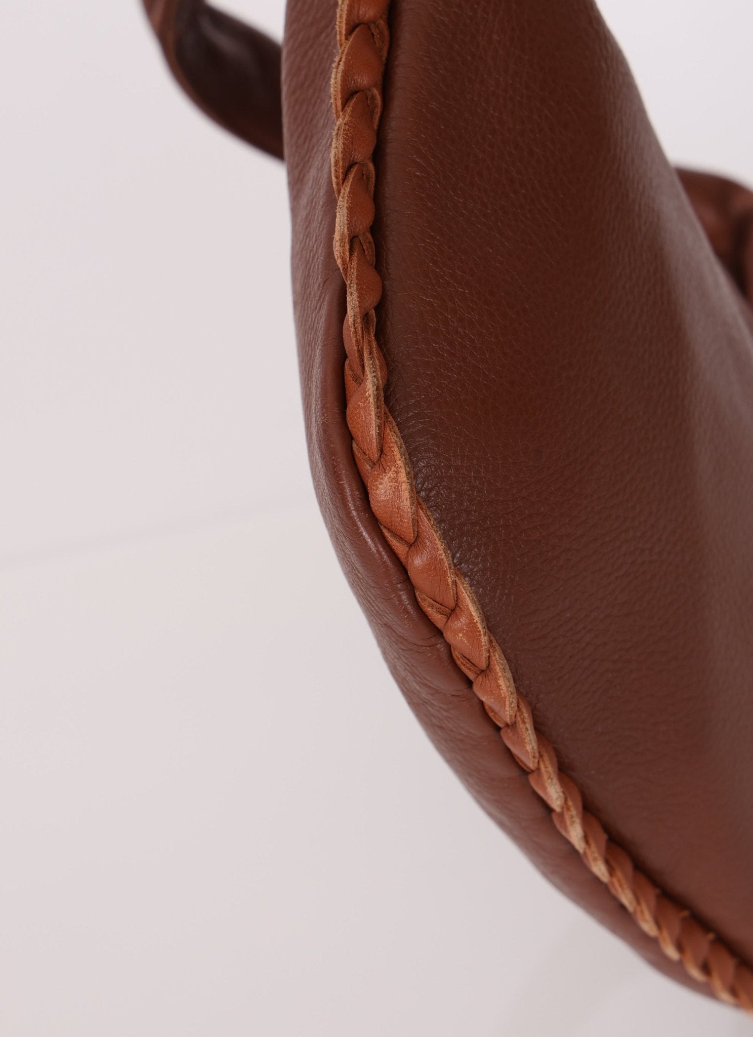 Bottega Veneta Cervo Braided Chocolate Soft Pebbled Mini Hobo - FashioNica